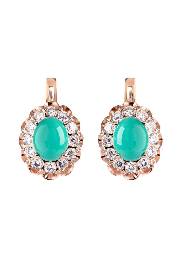 Серебряные серьги Яркая роскошь шир.  750, рис. 3