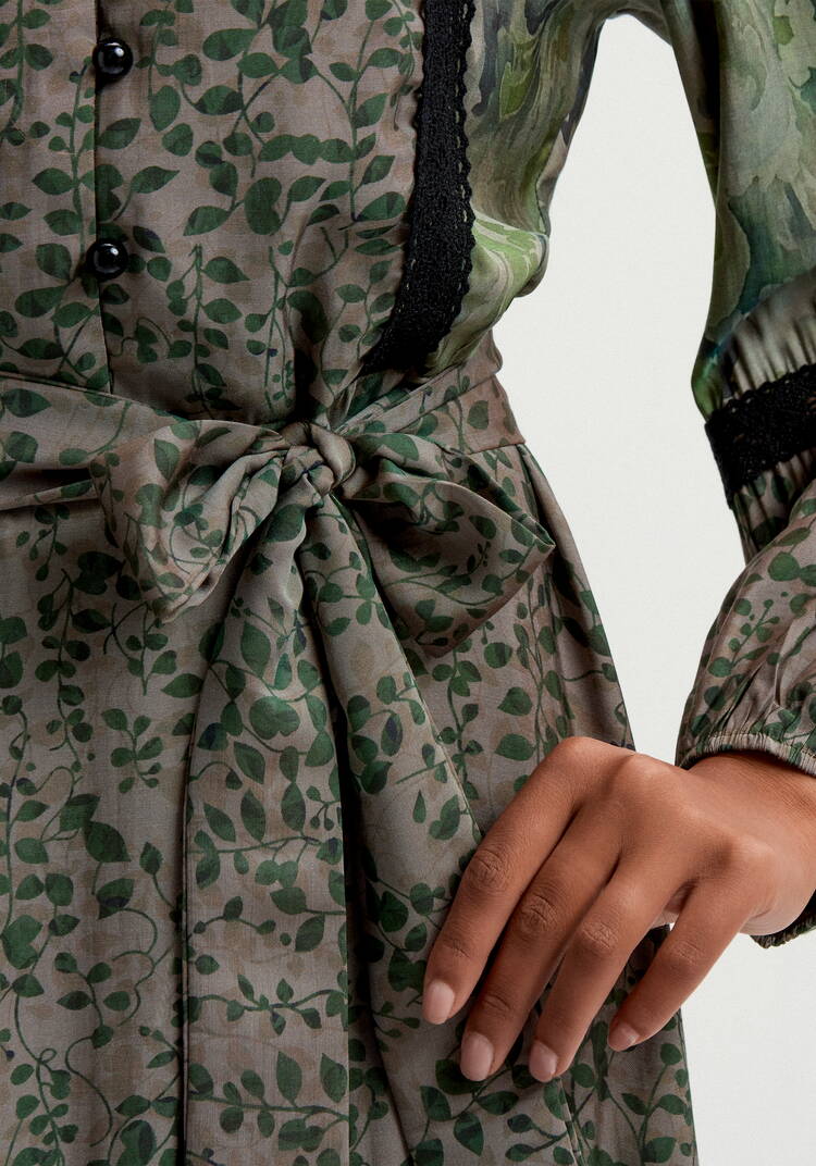 Платье с вставками кружева шир.  750, рис. 6