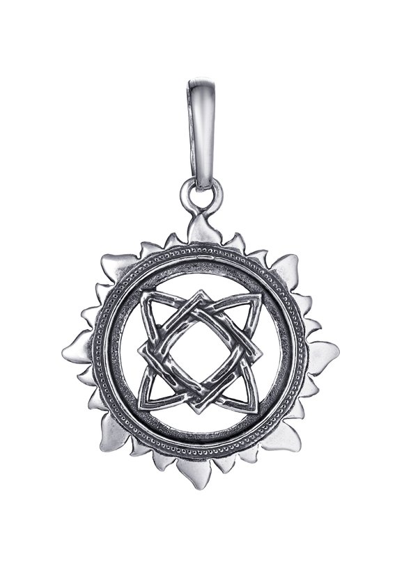 Серебряная подвеска Звезда Лады шир.  580, рис. 1