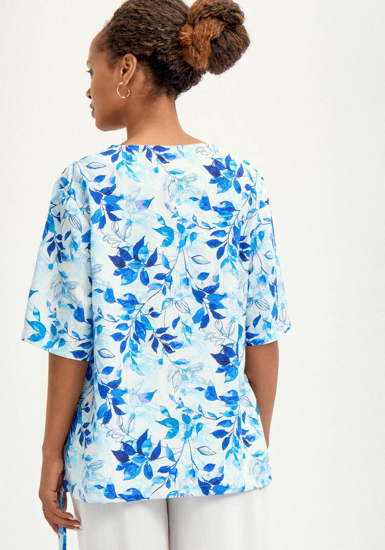 Блуза свободная с коротким рукавом и принтом шир.  750, рис. 19