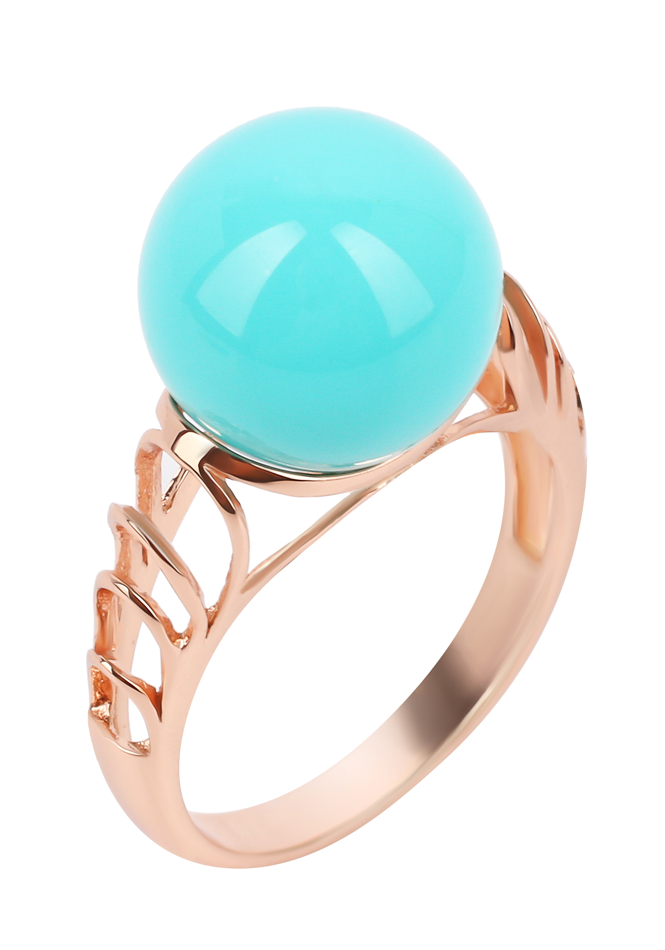 Набор серьги + кольцо "Амелия" Afina, размер 18, цвет голубой
