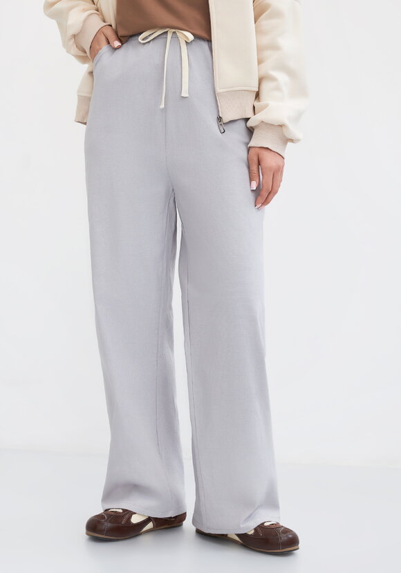 Брюки на резинке по поясу, прямые Симона шир.  580, рис. 2