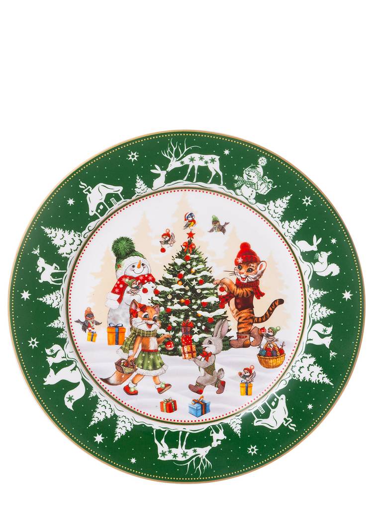 Набор из 2-х закусочных тарелок Ёлка шир.  750, рис. 3