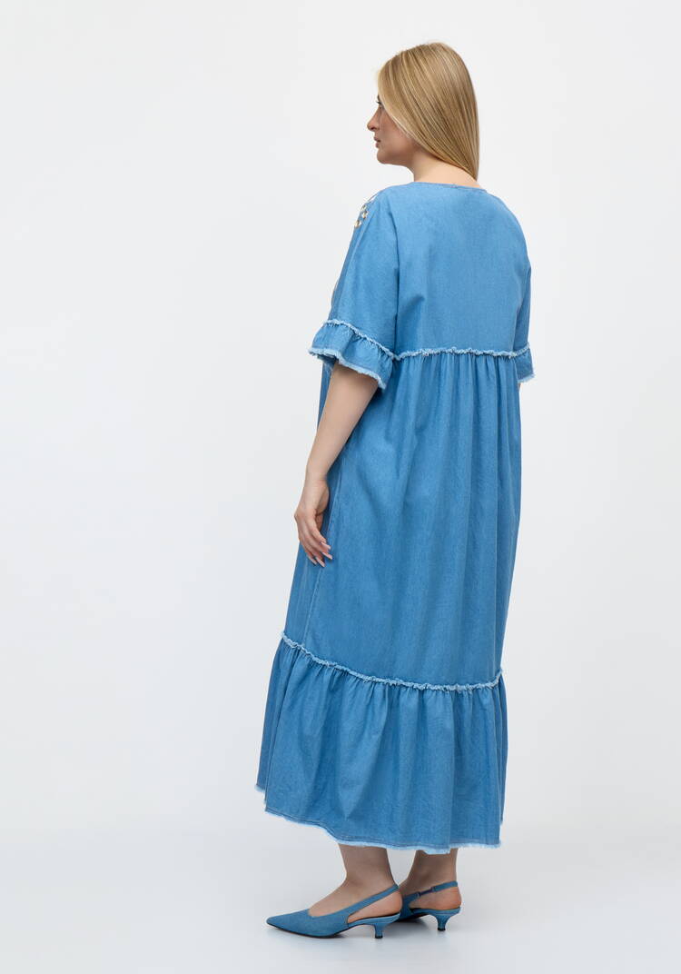 Платье бохо с вышивкой шир.  750, рис. 9