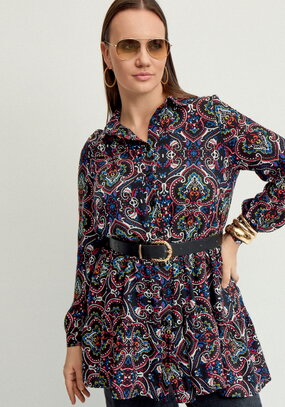 Блуза А-силуэта с ярусами