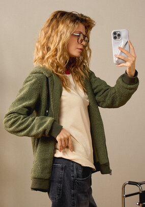 Толстовка с капюшоном меховая