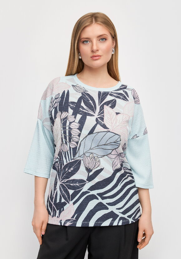 Блуза с цветочным принтом Амелия шир.  580, рис. 16