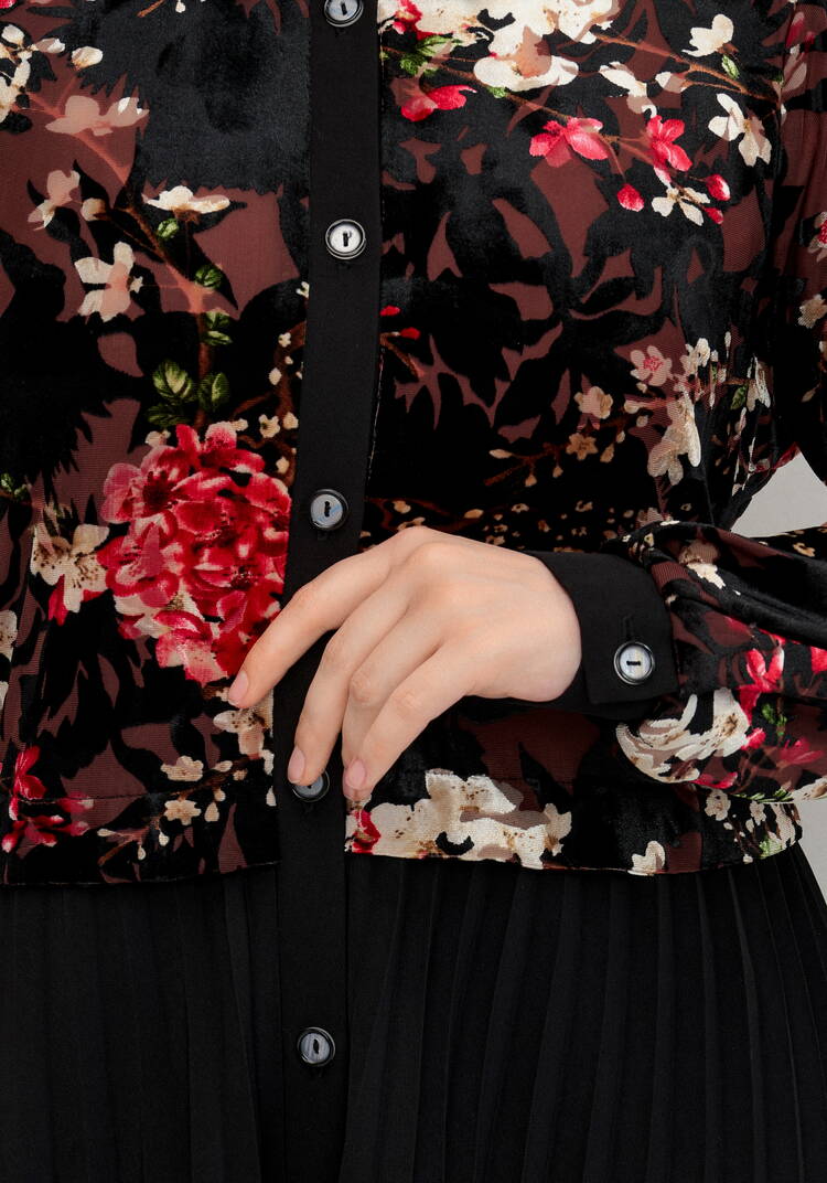 Платье с отрезной кокеткой и юбкой плиссе шир.  750, рис. 6