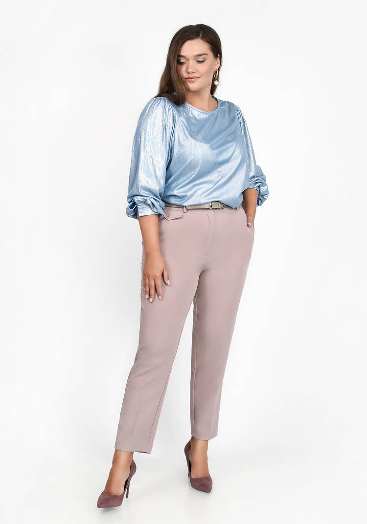 Блуза однотонная необычного кроя шир.  750, рис. 11