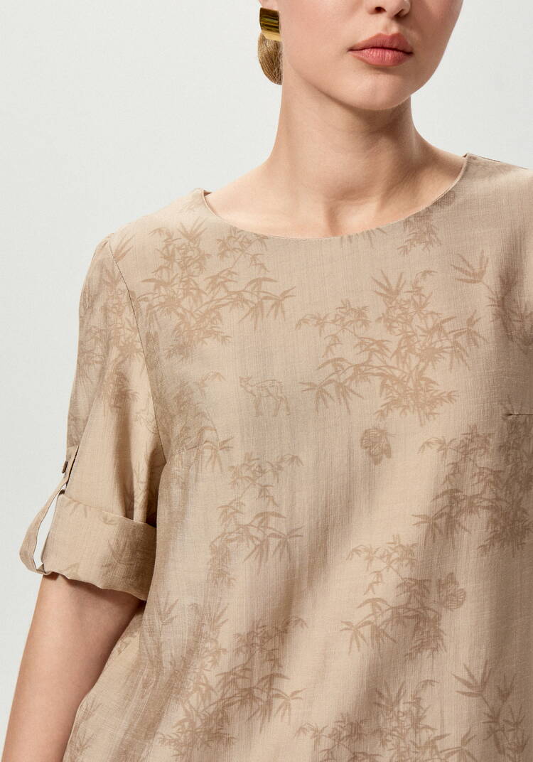 Платье изо льна с принтом свободного кроя шир.  750, рис. 5