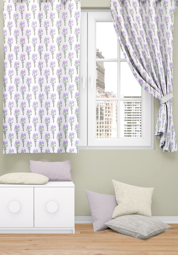 Штора из рогожки Лаванда шир.  580, рис. 1