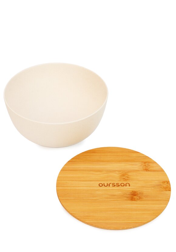 Набор из бамбуковых мисок с крышками, 2 шт. шир.  580, рис. 4