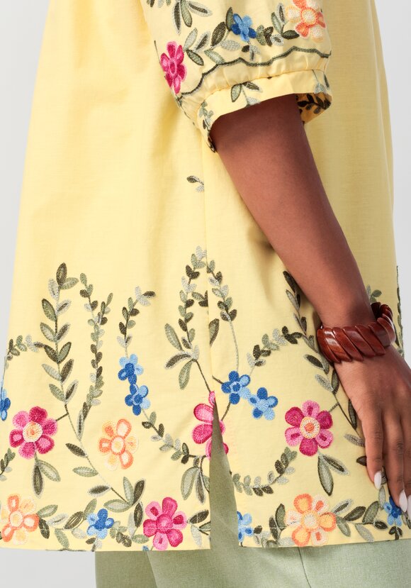 Блуза с цветочной вышивкой и рукавом реглан шир.  580, рис. 6