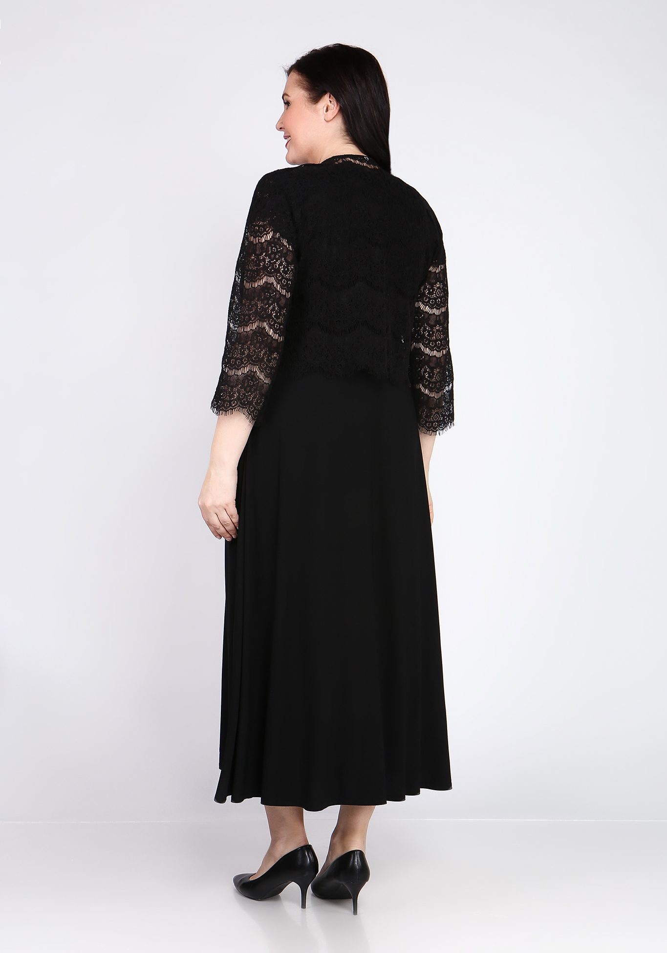 Платье с кардиганом "Люсин" Bel Fiore, размер 50, цвет черный - фото 7