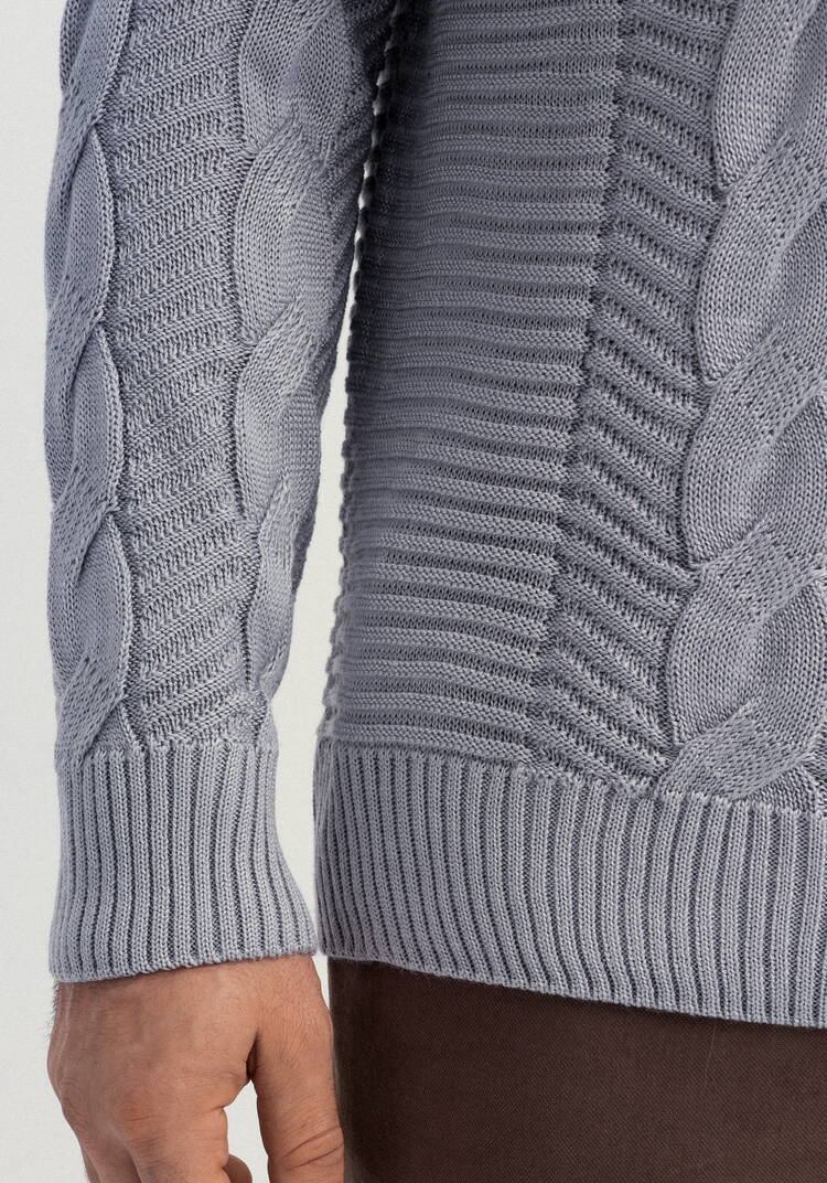 Джемпер мужской с фактурными косами шир.  750, рис. 12