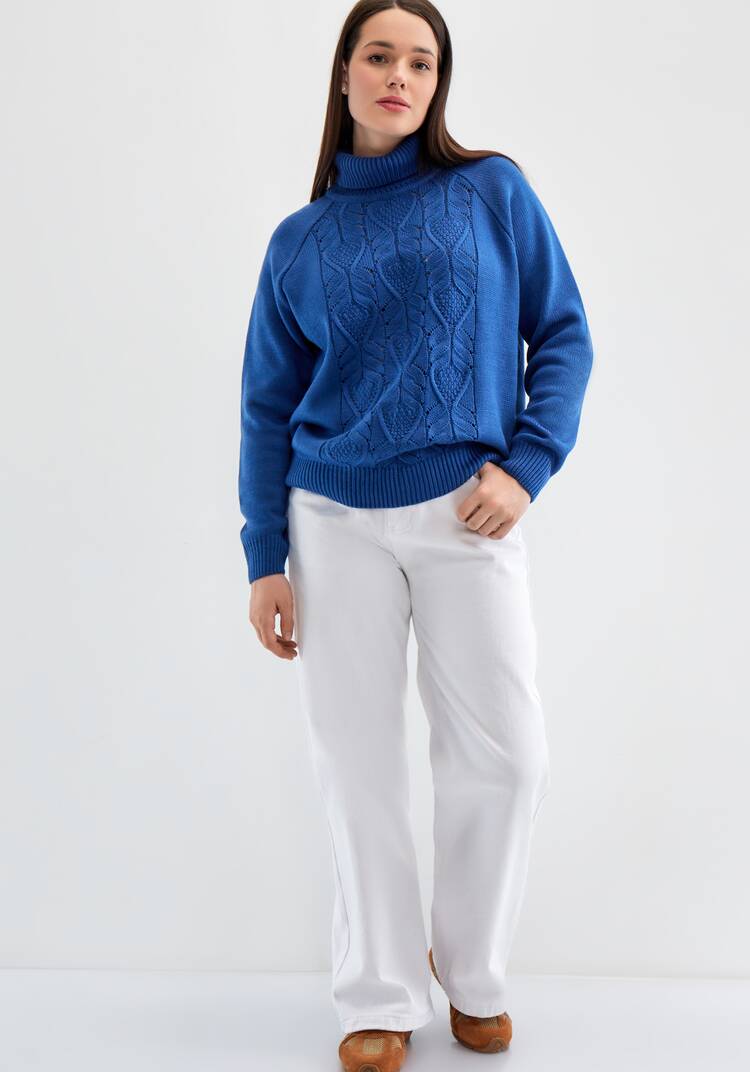 Свитер с ажурным рисунком шир.  750, рис. 12