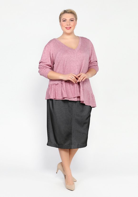 Юбка на резинке со сборкой на карманах шир.  580, рис. 7