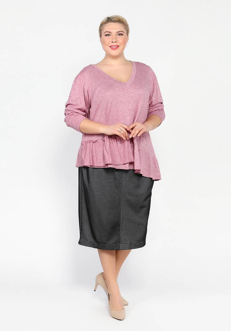 Юбка на резинке со сборкой на карманах шир.  750, рис. 7