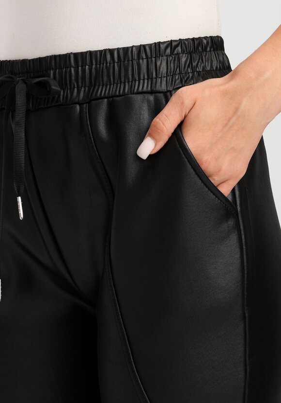 Брюки утепленные из экокожи шир.  580, рис. 5