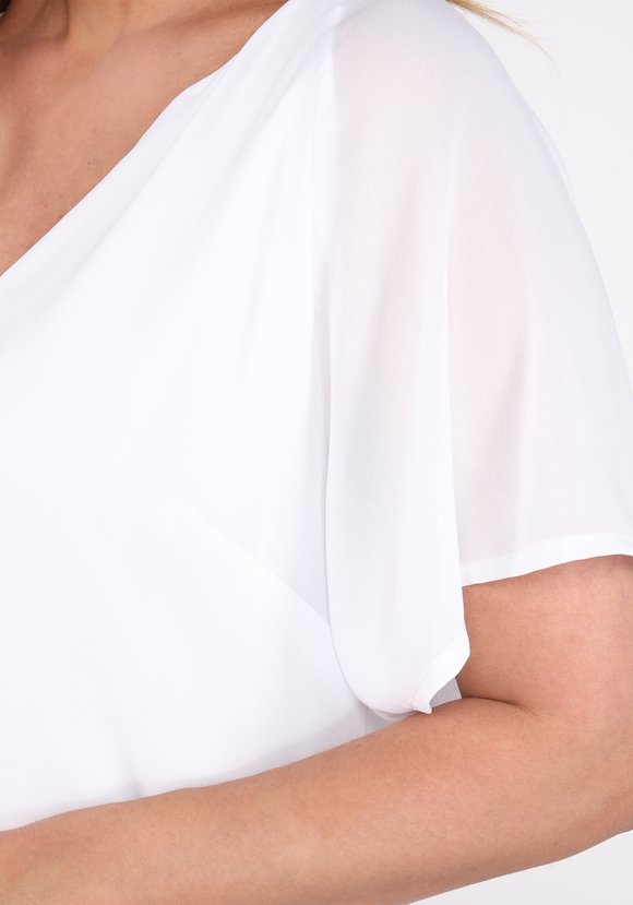 Блуза с прозрачным рукавом шир.  580, рис. 4