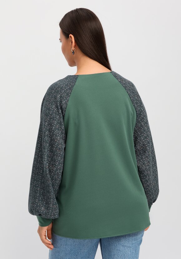 Блуза комбинированная свободного кроя шир.  580, рис. 19