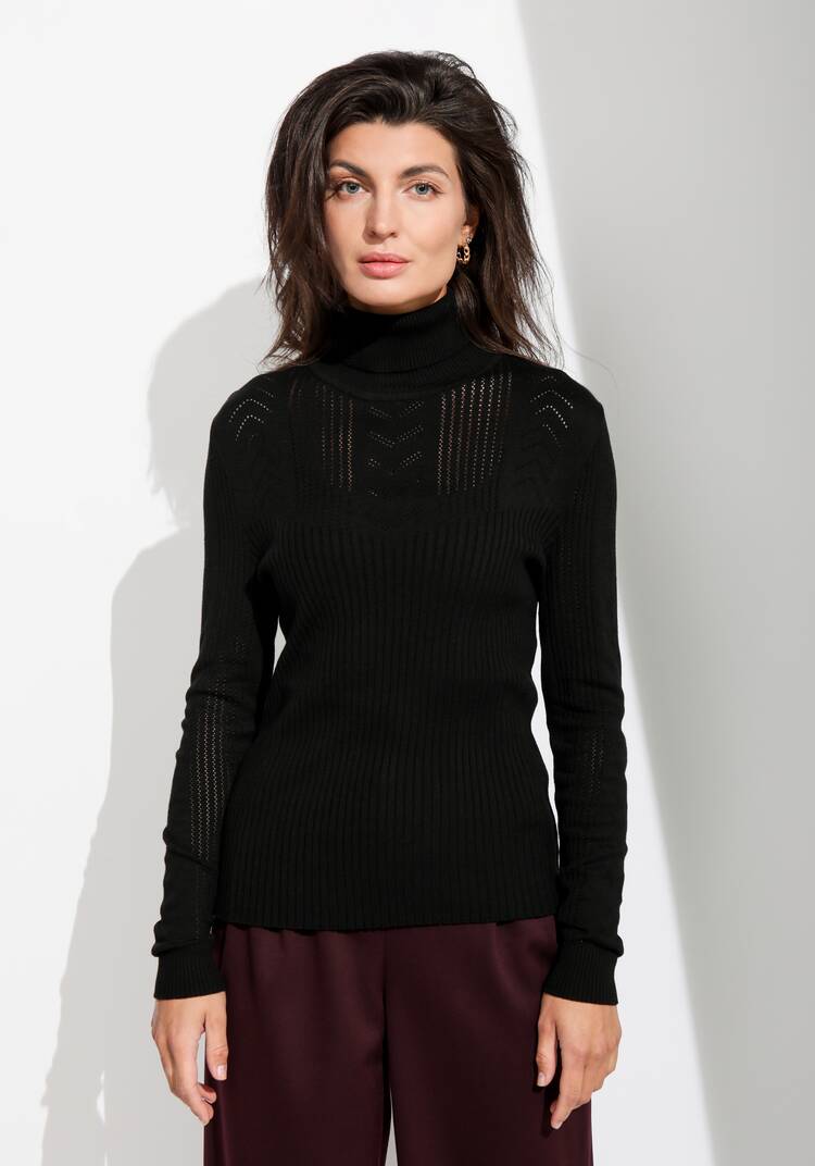 Водолазка из вискозы с ажурным узором шир.  750, рис. 30