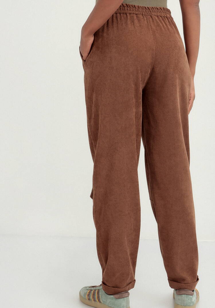 Брюки бананы вельветовые на резинке шир.  750, рис. 34