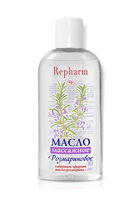 Масло массажное РОЗМАРИНОВОЕ флакон 200мл шир.  580, рис. 1