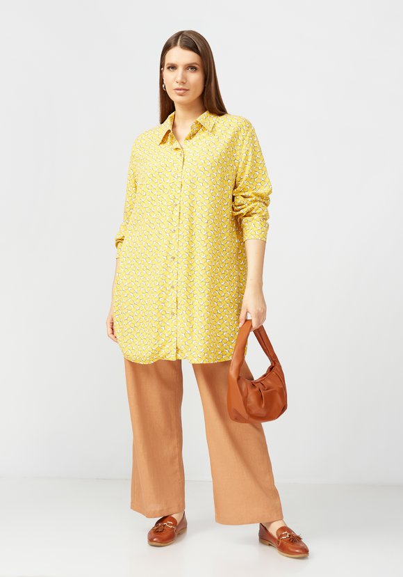 Блуза с отложным воротником на стойке шир.  580, рис. 2