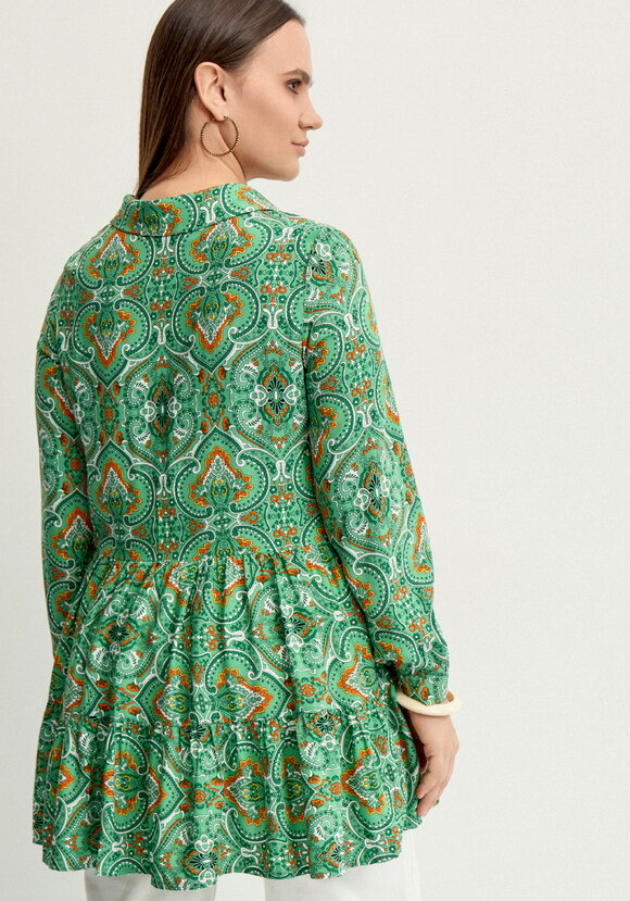 Блуза А-силуэта с ярусами шир.  580, рис. 10