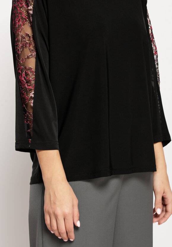 Блуза со вставкой из кружева шир.  580, рис. 17