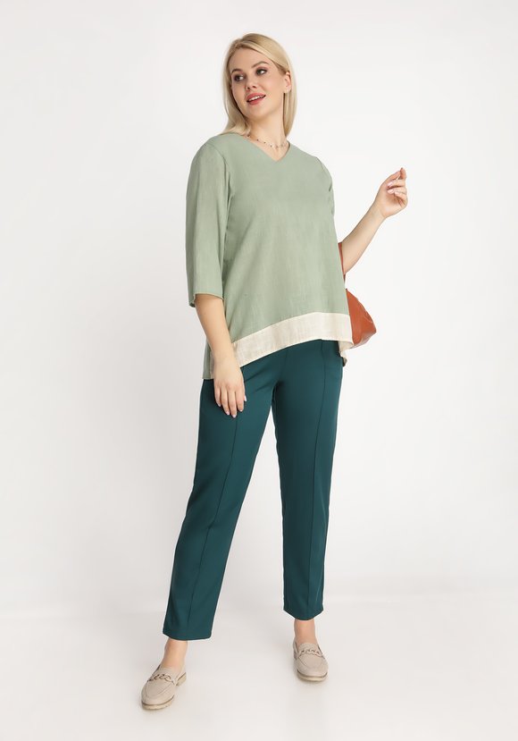 Туника свободного кроя Льняная палитра шир.  580, рис. 15