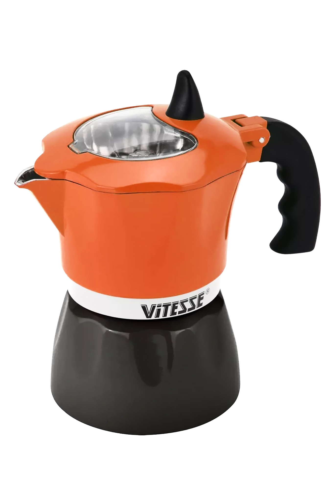 Кофеварка гейзерная Vitesse, цвет оранжевый - фото 5