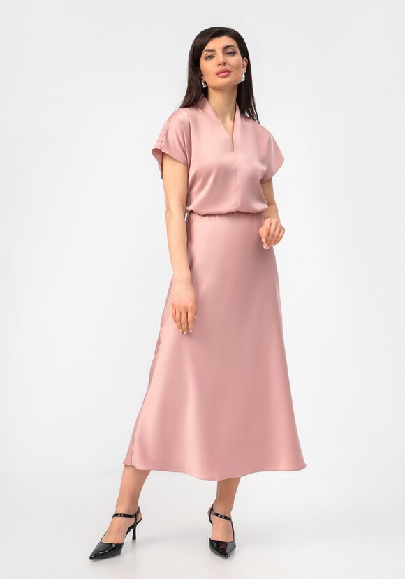 Блуза с V-образным вырезом с коротким рукавом шир.  580, рис. 2