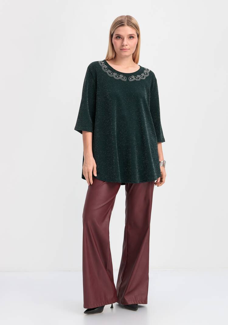 Туника с люрексом и декором из страз шир.  750, рис. 14