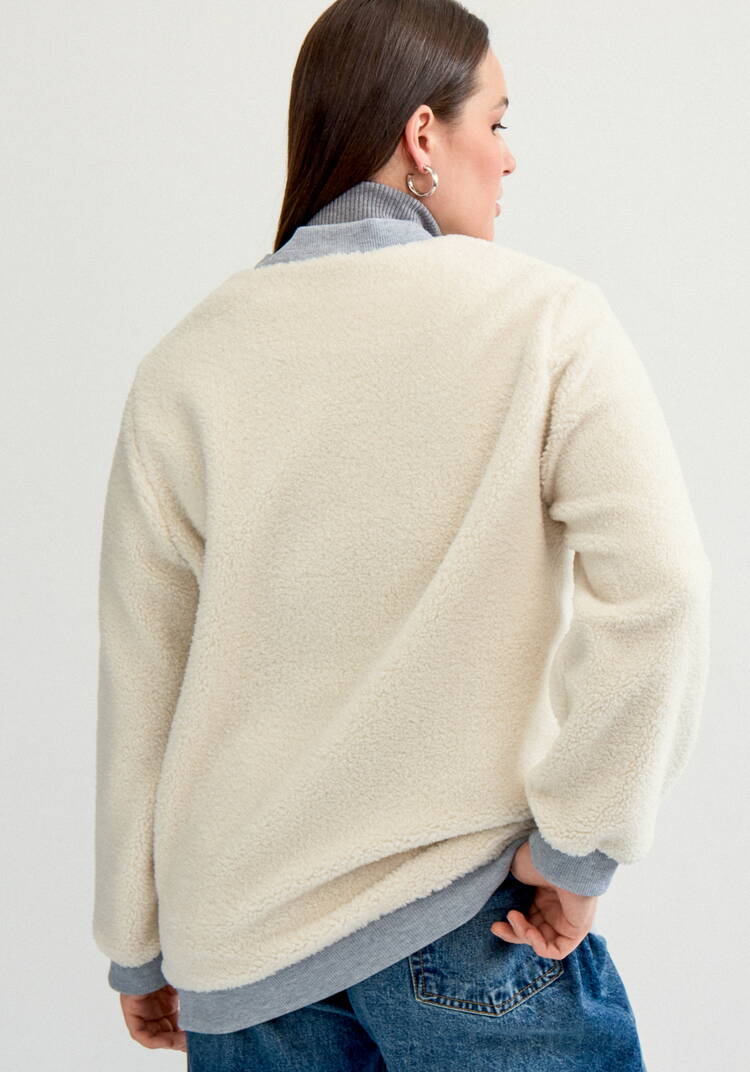 Бомбер на молнии в стиле тедди шир.  750, рис. 11