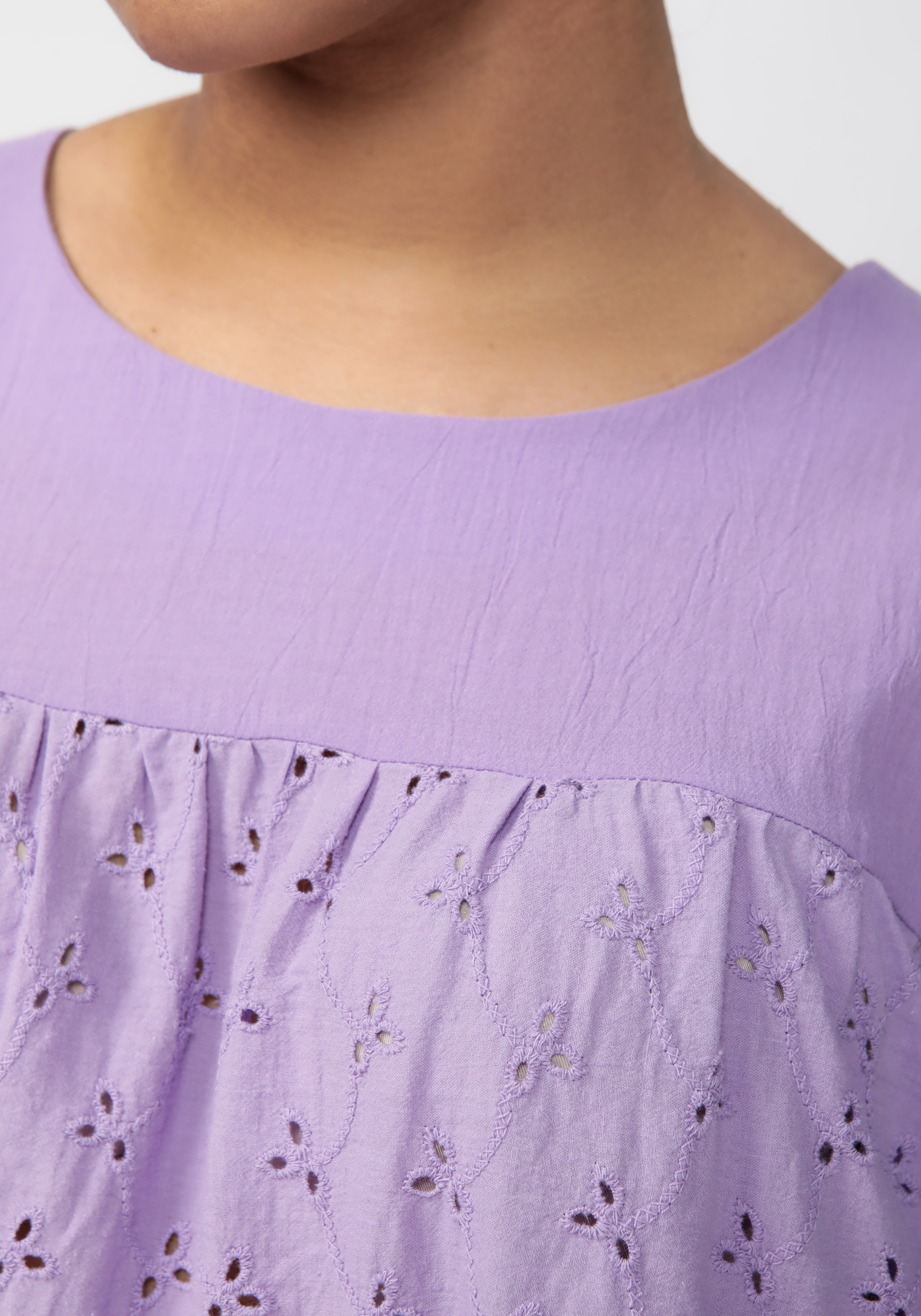 Туника из шитья с ярусами Bianka Modeno, цвет фиолетовый, размер 60 - фото 5