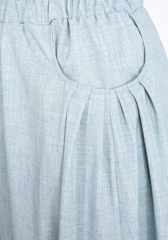 Брюки широкие со складками на карманах шир.  580, рис. 8