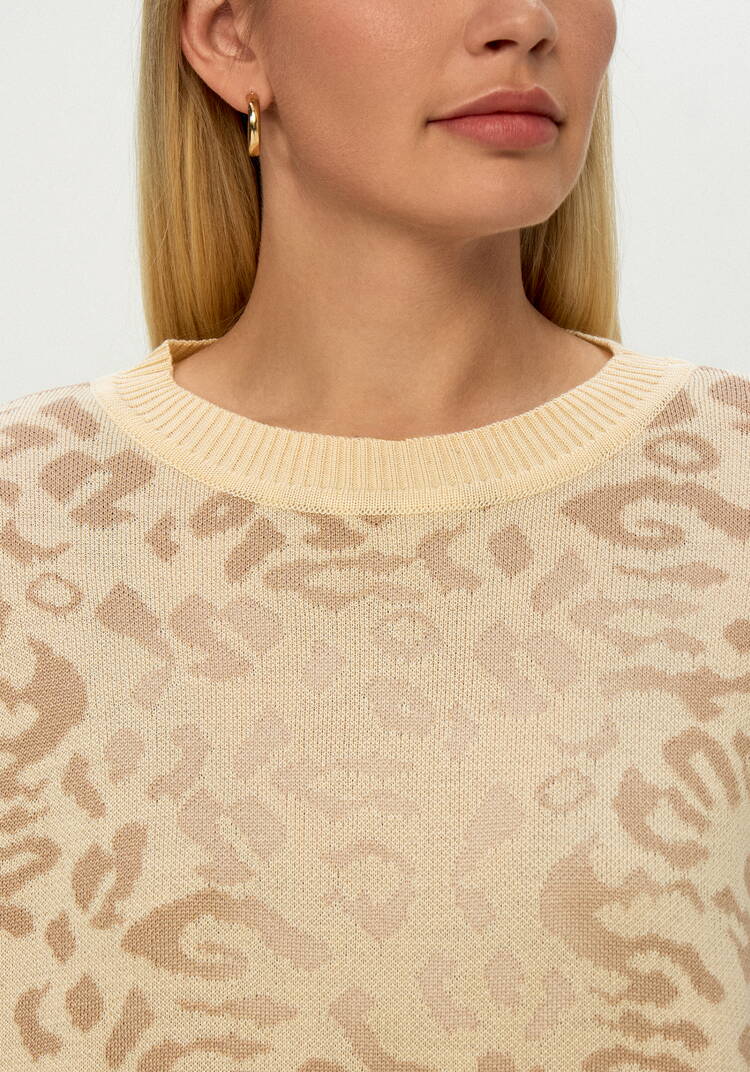 Джемпер с леопардовым принтом шир.  750, рис. 5