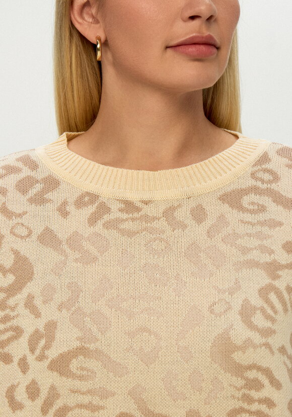 Джемпер с леопардовым принтом шир.  580, рис. 5