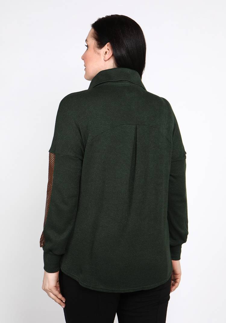 Джемпер с отложным воротом  на молнии шир.  750, рис. 7