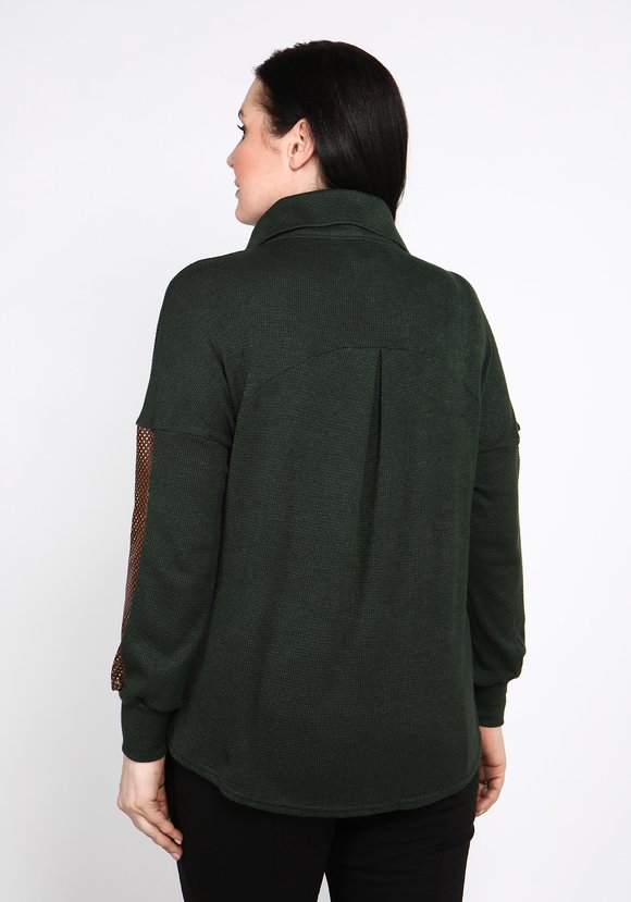 Джемпер с отложным воротом  на молнии шир.  580, рис. 7