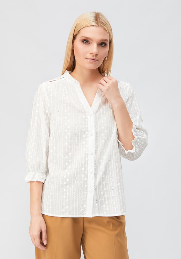 Блуза с воротником стойка  Кристал шир.  580, рис. 8