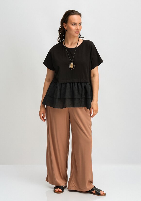 Блуза комбинированная с ярусами по низу шир.  580, рис. 8