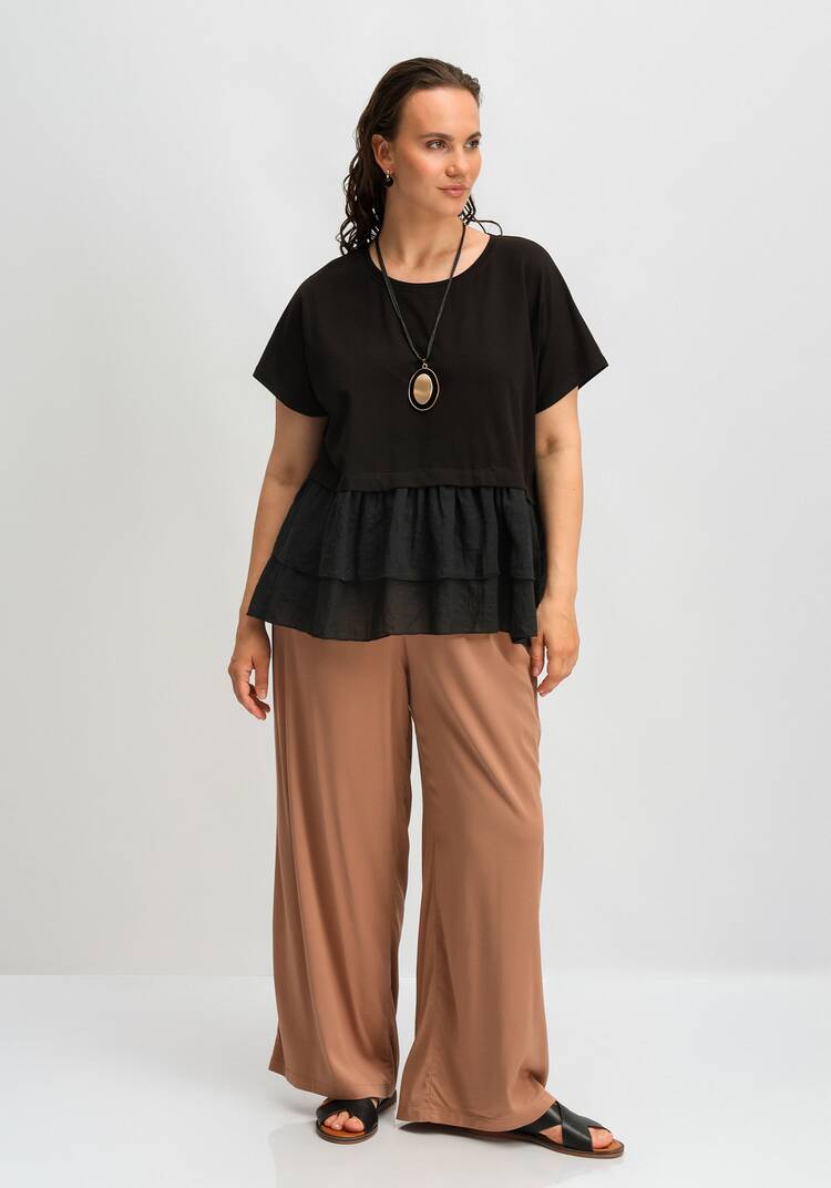 Блуза комбинированная с ярусами по низу шир.  750, рис. 8