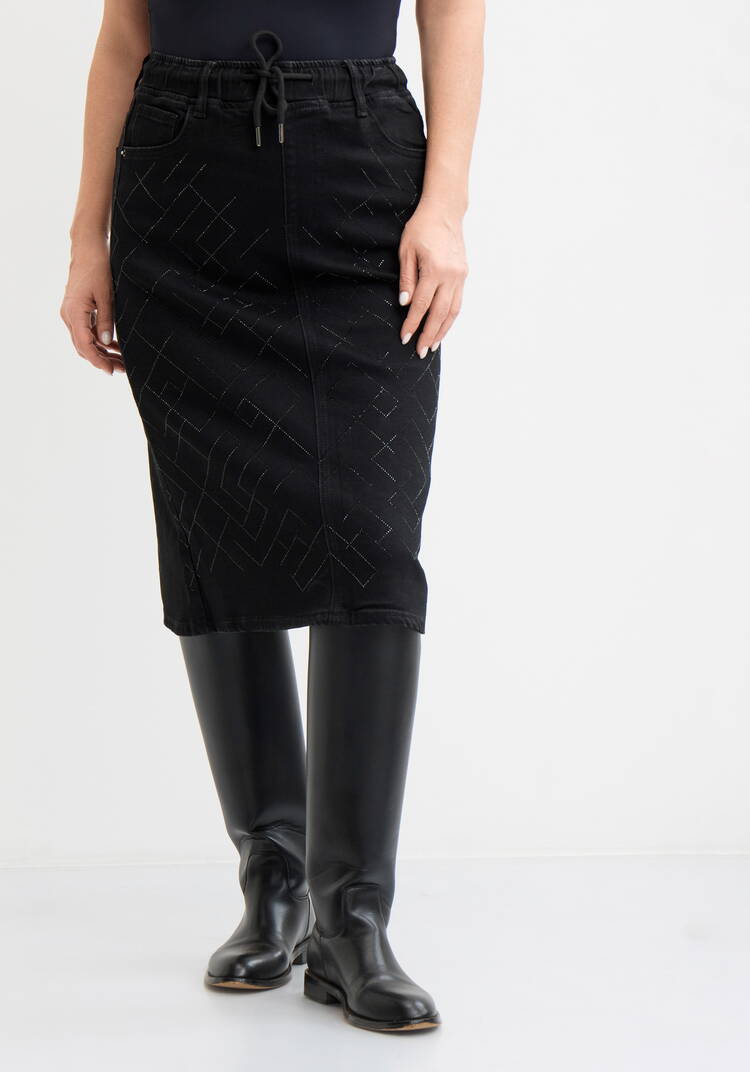 Юбка джинсовая прямого кроя шир.  750, рис. 4