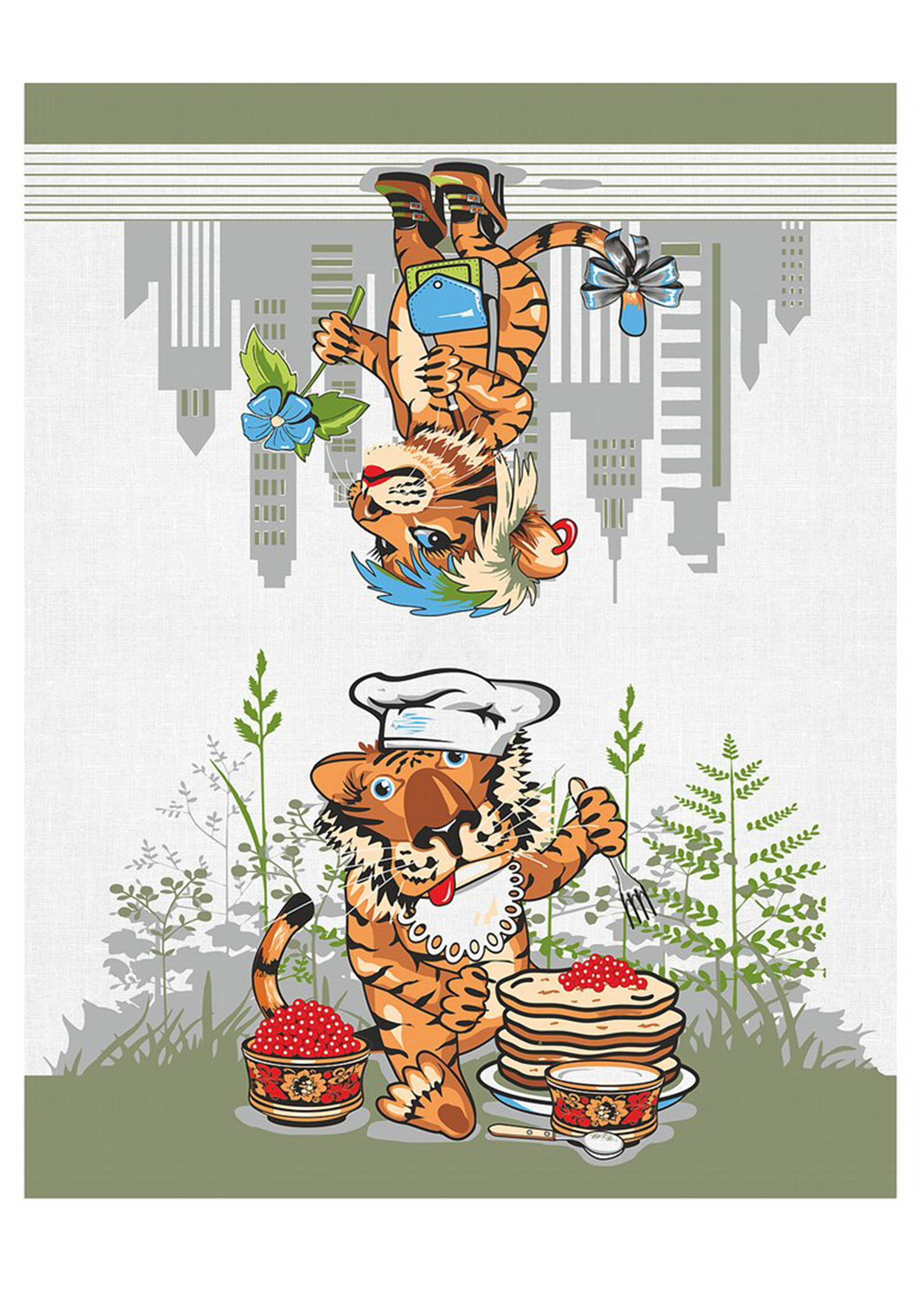 Полотенце кухонное quotТигр quot 199₽