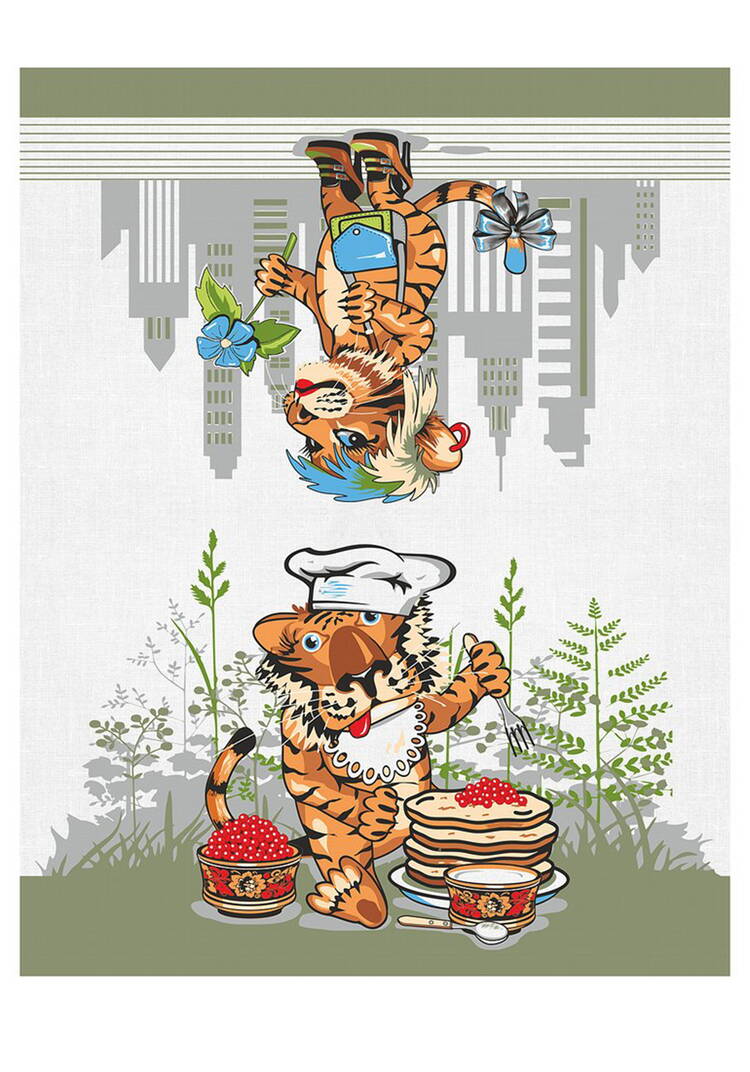 Полотенце кухонное Тигр шир.  750, рис. 5