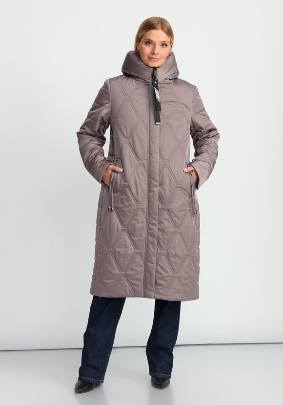 Удлиненное пальто с капюшоном шир.  580, рис. 15