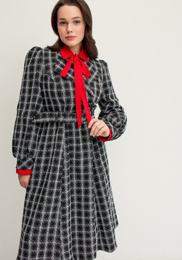 Платье с поясом с обтяжной пряжкой шир.  580, рис. 2